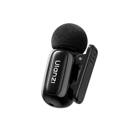 Ulanzi A200 mini csiptetős vezeték nélküli mikrofon, 2db mikrofon, zajszűrés, USB-C, fekete (UL-A046)