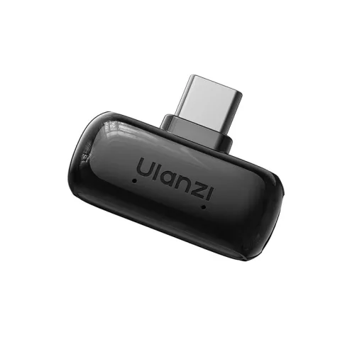 Ulanzi A200 mini csiptetős vezeték nélküli mikrofon, 2db mikrofon, zajszűrés, USB-C, fekete (UL-A046)