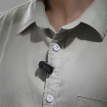 Ulanzi A200 mini csiptetős vezeték nélküli mikrofon, 2db mikrofon, zajszűrés, USB-C, fekete (UL-A046)