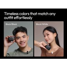 Ulanzi A200 mini csiptetős vezeték nélküli mikrofon, 2db mikrofon, zajszűrés, USB-C, fekete, fehér (UL-A048)