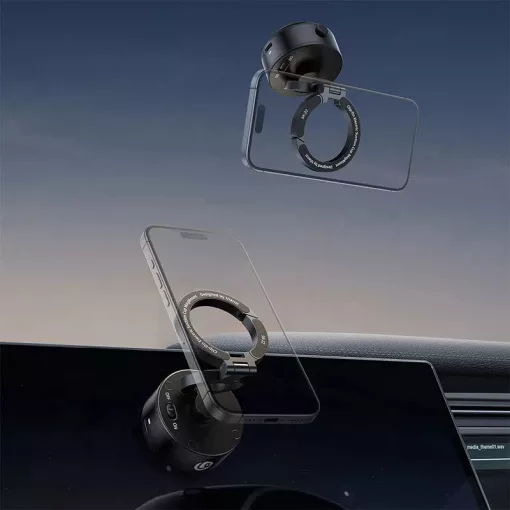 Ulanzi SK-22 A elektromos vákuumos telefontartó konzol, Magsafe kompatibilis telefonokhoz, karabiner (UL-M096A)