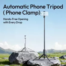 Ulanzi MT-86 automatikusan nyíló selfie állvány, monopod, telefontartó, 153cm, bluetooth, fekete (UL-S023)
