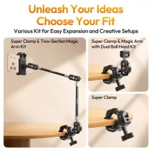 Ulanzi CO78 multi funkionális super clamp, satu + magic arm (UL-C084)