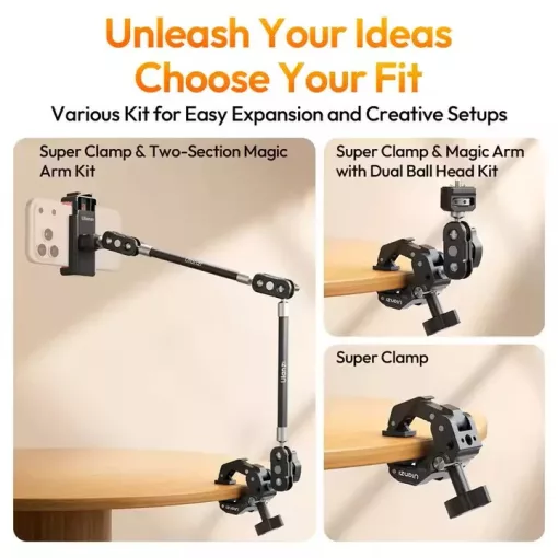 Ulanzi CO78 multi funkionális super clamp, satu + magic arm (UL-C084)