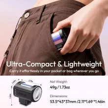 Ulanzi KL01 mini fényképezőgép vaku, beépített színszűrőkkel (UL-L312)