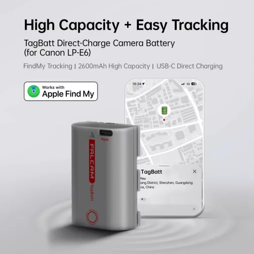 Falcam TagBatt Direct-Charge Akku (Canon LP-E6)
