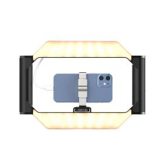   Ulanzi U-rig, LED keret, telefon tartóval, 3 vakupapucs, bluetooth kioldó, 2500k-9000K, 5000mAh (UL-3265)