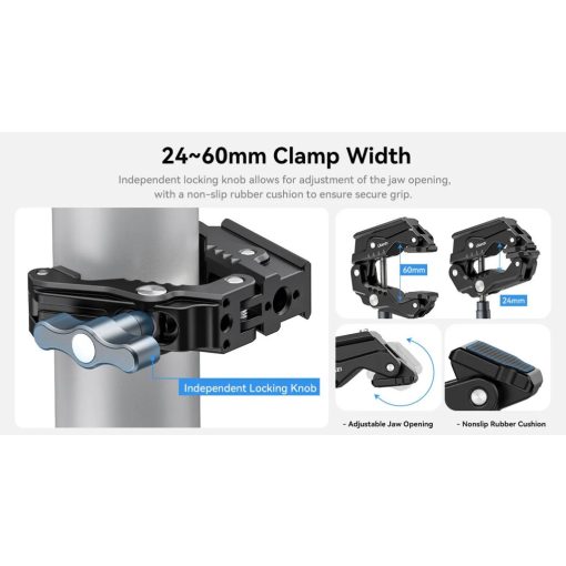 Ulanzi R011A multi funkionális super clamp, satu, 60mm átfogás (UL-T003)