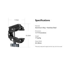 Ulanzi R011A multi funkionális super clamp, satu, 60mm átfogás (UL-T003)