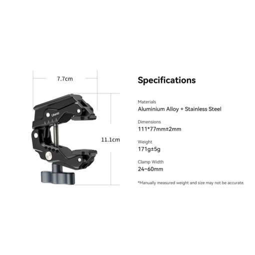 Ulanzi R011A multi funkionális super clamp, satu, 60mm átfogás (UL-T003)