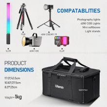 Ulanzi OM-01 nagy multifunciós hordtáska, szabadon variálható elválasztó elemekkel, 21x27x43cm (UL-B014)