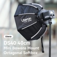 Ulanzi D540 60cm-es nyitható octagonal softbox méhsejtráccsal, Mini Bowens csatlakozás (UL-L066)