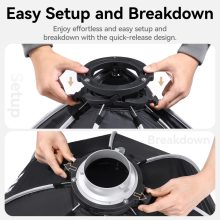 Ulanzi DS60 60cm-es nyitható octobox méhsejtráccsal, Bowens csatlakozás (UL-L067)