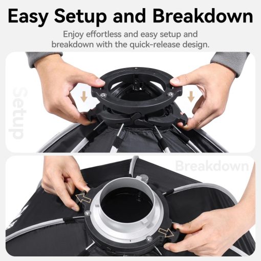 Ulanzi DS80 80cm-es nyitható octobox méhsejtráccsal, Bowens csatlakozás (UL-L069)