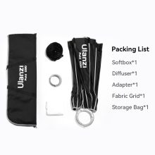 Ulanzi D90 90cm-es nyitható parabola méhsejtráccsal, Bowens csatlakozás (UL-L055)