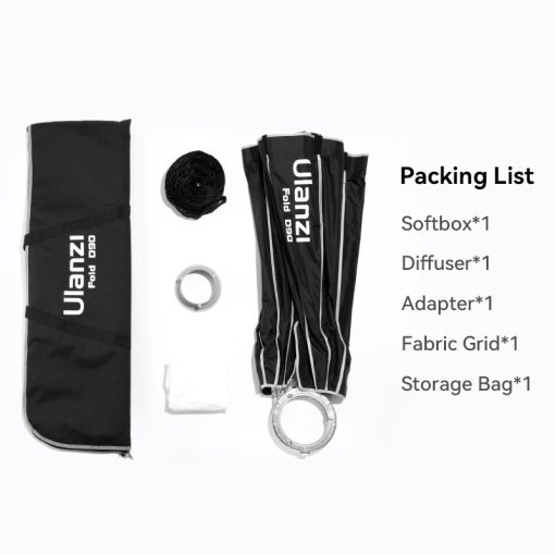 Ulanzi D90 90cm-es nyitható parabola méhsejtráccsal, Bowens csatlakozás (UL-L055)