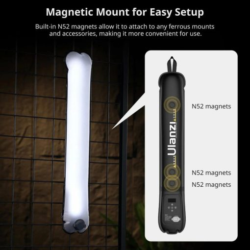 Ulanzi UA12 felfújható Led cső, cseppálló, 12Wh, 2700-6500K, 12 effekt, 2500mAh, 12x60cm, mágneses (UL-L092)