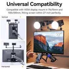Ulanzi monitor bővítő konzol, VESA 75x75mm, 100x100mm, 3db kar gömbfejjel, 4kg teherbírás (UL-T051)
