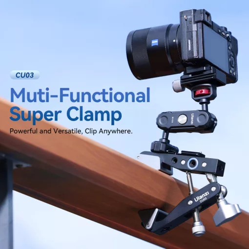 Ulanzi CU03 multi funkionális super clamp, satu + Nato clamp magic arm + arca swiss alap és talp (UL-C027)