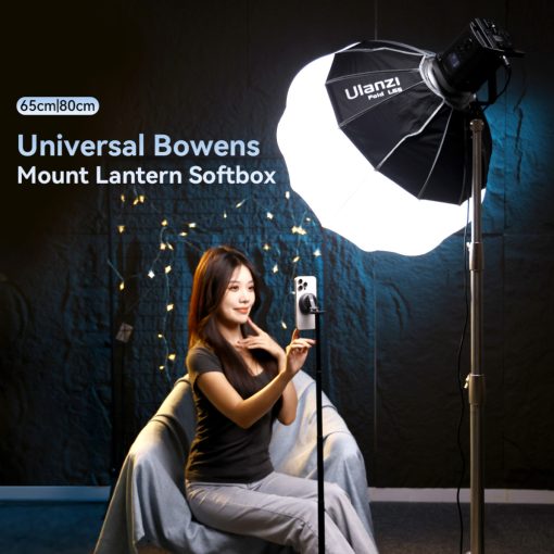 Ulanzi 65cm-es nyitható gömb softbox, lantern, Bowens csatlakozás, hordtáskával (UL-L061)