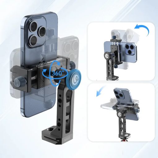 Ulanzi MA53 elforgatható telefontartó adapter, arca swiss, 1db vakupapucs, 5db 1/4" csatlakozó, fém (UL-M028)