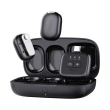 Ulanzi A30 vezeték nélküli Mini lavalier mikrofon, 2 mikrofon és 1 vevő, usb-c, lighting, fekete (UL-A014GBB1)