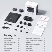 Ulanzi A30 vezeték nélküli Mini lavalier mikrofon, 2 mikrofon és 1 vevő, usb-c, lighting, fekete (UL-A014GBB1)