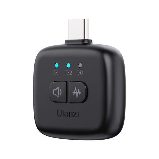 Ulanzi A30 vezeték nélküli Mini lavalier mikrofon, 2 mikrofon és 1 vevő, usb-c, lighting, fekete (UL-A014GBB1)