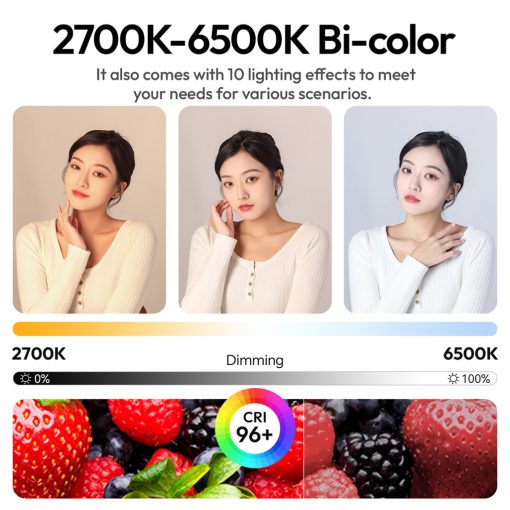 Ulanzi AL120 önfelfújó Led, 120W, 2700-6500K, 10 effekt, 100x27cm, távirányító, APP (UL-L097)