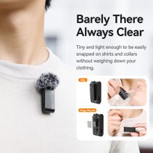 Ulanzi A100 vezeték nélküli lavalier mikrofon, 2 mikrofon és 1 vevő, usb-c, 3,5 jack, fekete (UL-A014A)