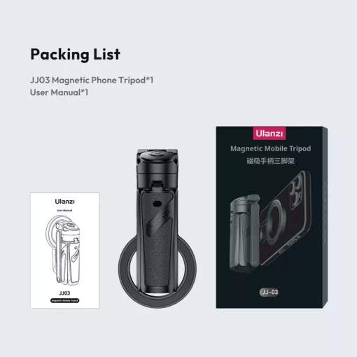 Ulanzi JJ03 okostelefon markolat, Magsafe állvány és selfie bot egyben, bluetooth kioldóval (UL-T090)