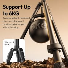 Ulanzi TT270 led/lámpaállvány, 270cm, 6 kg teherbírás, 180 fok-ban visszafordítható lábakkal (UL-T097)