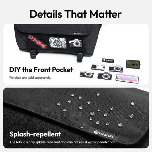 Ulanzi BP11 fotós rendszerező oldaltáska, 8L, vízálló, fekete (UL-B158)