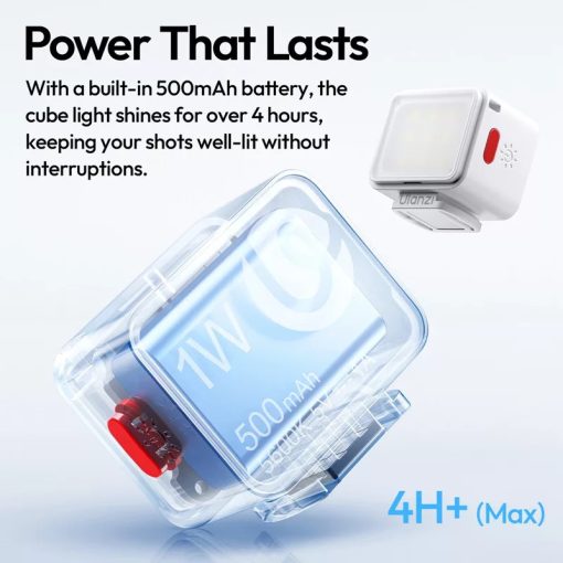 Ulanzi DG01 szuper mini LED lámpa, 5600K, 500mAh, diffúzor, USB-C, fekete (UL-L196)