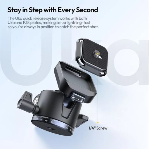 Ulanzi OMBRA II YING állvány, 156cm, 3kg teherbírás, Uka gyorscseretalp, telefontartó adapter (UL-T156)