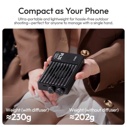 Ulanzi PL25 LED lámpa, 25W, 2700-6500K, 2000mAh, hűtő ventilátor (UL-L156)