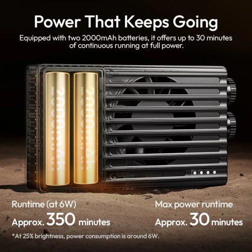 Ulanzi PL25 LED lámpa, 25W, 2700-6500K, 2000mAh, hűtő ventilátor (UL-L156)