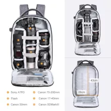 K&F Concept Beta hátizsák 15L V2, szürke (KF-13-044V5)