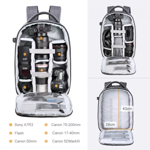 K&F Concept Beta hátizsák 15L V2, szürke (KF-13-044V5)