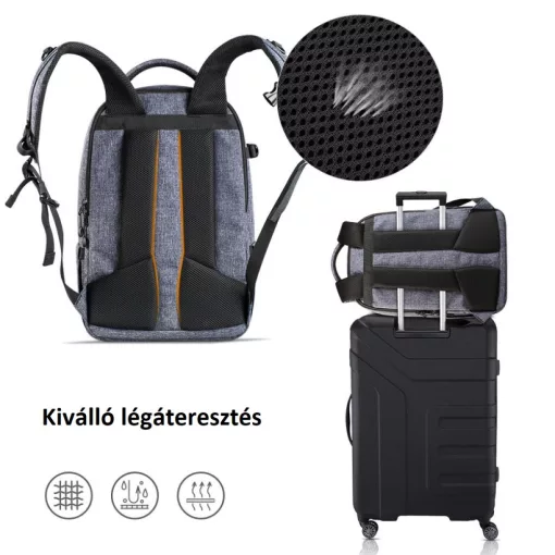 K&F Concept Beta hátizsák 15L V2, szürke (KF-13-044V5)