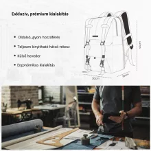 K&F Concept Beta Backpack 20 literes, fotós hátizsák, fekete-szürke színben (KF-13-087AV5)