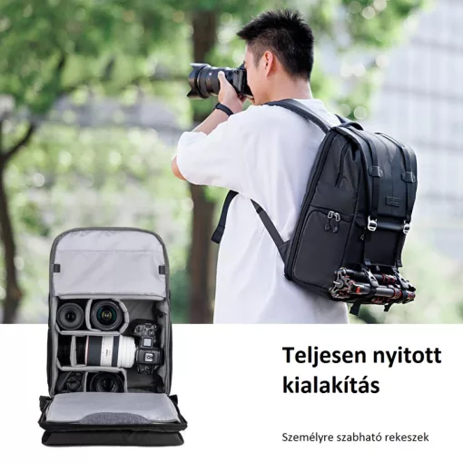 K&F Concept Beta Backpack 20 literes, fotós hátizsák, fekete (KF-13-087AV6)