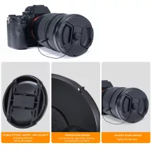 K&F Concept 3db objektívvédő sapka zsinórral + 3db törlőkendő, 67mm (KF-1995)