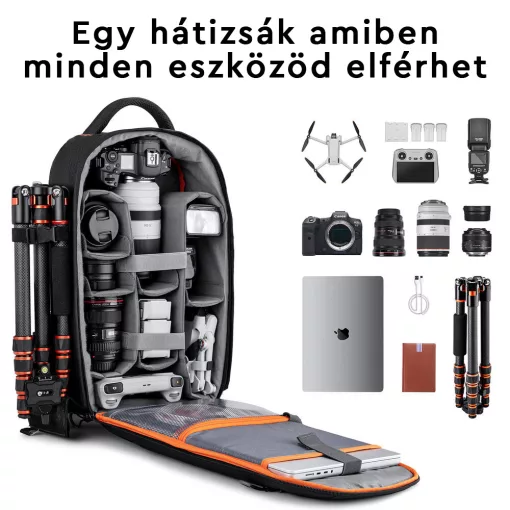 K&F Concept Beta hátizsák 18L V3, fekete narancs (KF-13-140)