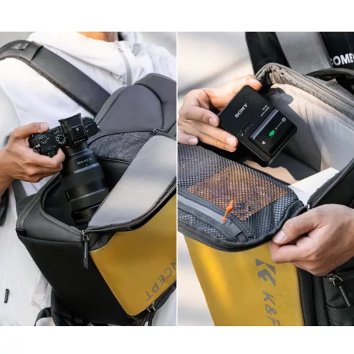 K&F Concept Alpha Air fotós hátizsák 25L, sárga (KF-13-128)