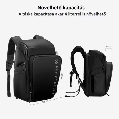 K&F Concept Alpha Air fotós hátizsák 25L, fekete (KF-13-128V4)
