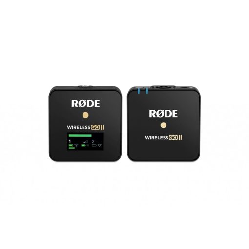 Rode Wireless GO II Single ultra kompakt digitális vezeték nélküli mikrofon rendszer két csatornás vevővel, egy adóval, adóba épített mikrofonnal (WIGO II - 1 vevő 1 adó)