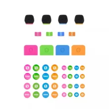 RODE COLORS3 Színjelölt mikrofonszivacsok, kábeljelölő gyűrűk és öntapadós matricák, 4DB