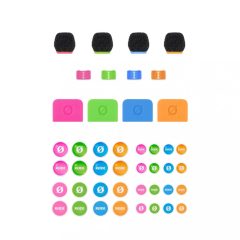   RODE COLORS3 Színjelölt mikrofonszivacsok, kábeljelölő gyűrűk és öntapadós matricák, 4DB