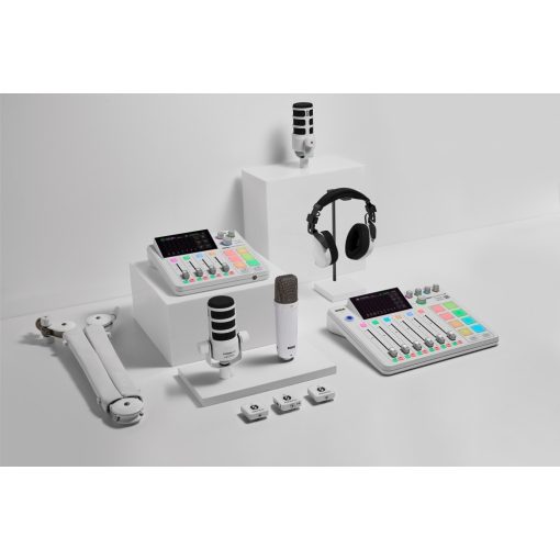 RODE PODMIC USB FEHÉR BROADCAST MINŐSÉGŰ DINAMIKUS PODCAST ÉS PRODUKCIÓS MIKROFON XLR ÉS USB-C KIMENETTEL (PodMic USB-W)